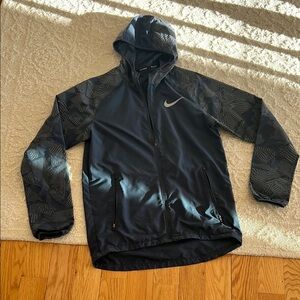Nike Black Windbreaker Lightweight Athletic Jacket